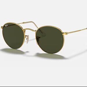 Round Metal Ray Bans in gold